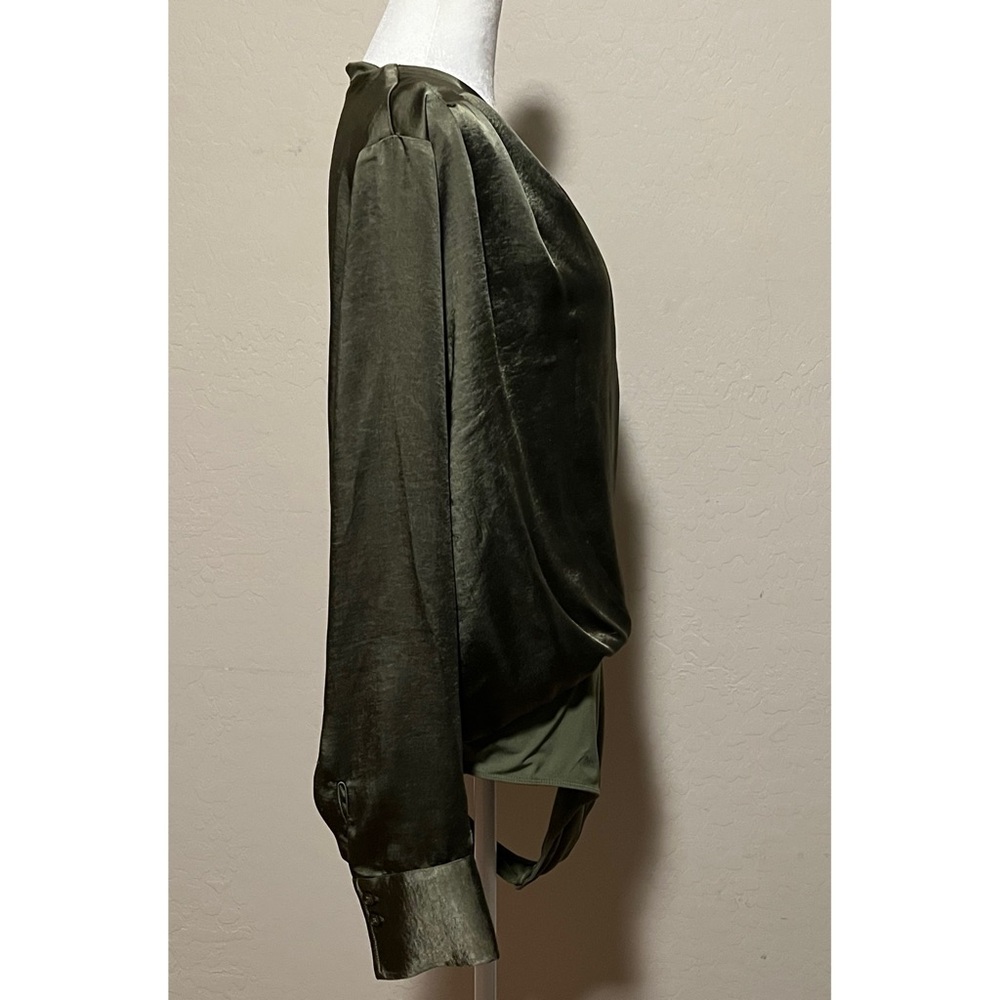 Good American Long Sleeve Washed Satin Wrap
Front Bodysuit Large - Picture 4 of 7